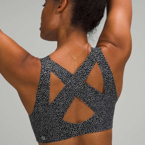 lululemon athletica Other - [Lululemon] NWOT Enlite Bra Zip Front in Double Dimension Starlight Black 34C